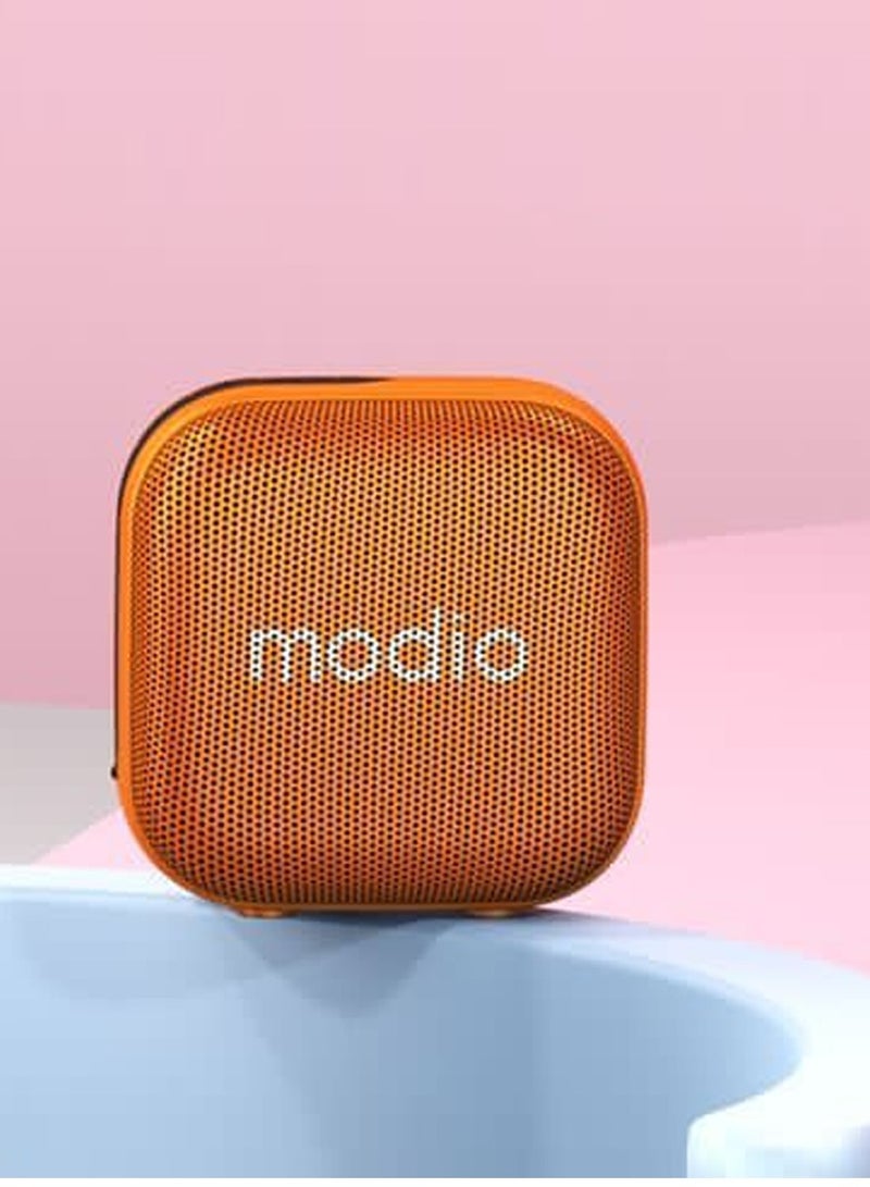 MODIO D201 Portable Bluetooth Speaker With HD Clear Sound Quality Control Buttons and Supports SD Card Orange - Image 3