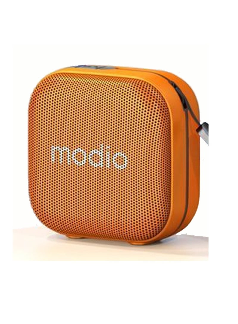 MODIO D201 Portable Bluetooth Speaker With HD Clear Sound Quality Control Buttons and Supports SD Card Orange - Image 2