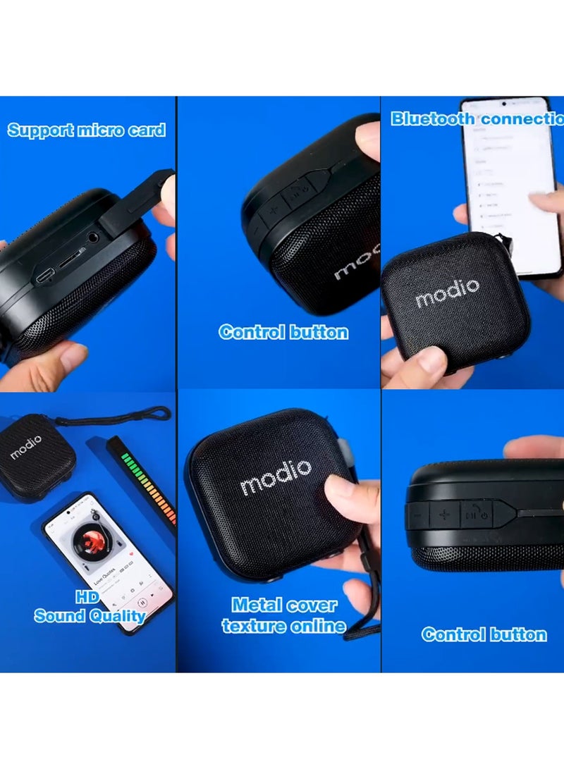 MODIO D201 Portable Bluetooth Speaker With HD Clear Sound Quality Control Buttons and Supports SD Card Orange - Image 5