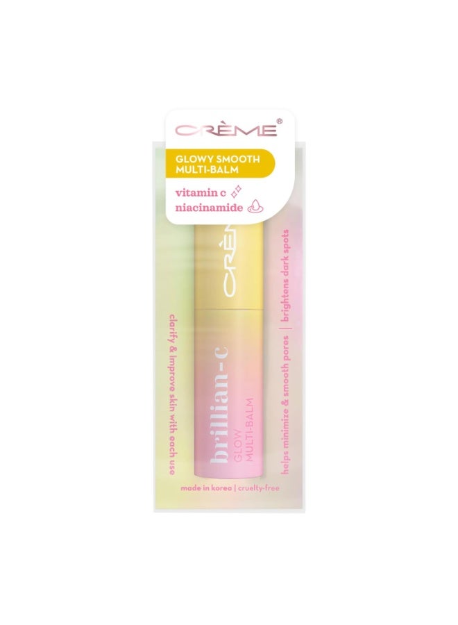 The Crème Shop BRILLIAN-C Glow Multi-Balm - Makeup Primer, Moisturizer & Lip Balm - Made in Korea - Vitamin C Balm Stick - Image 1