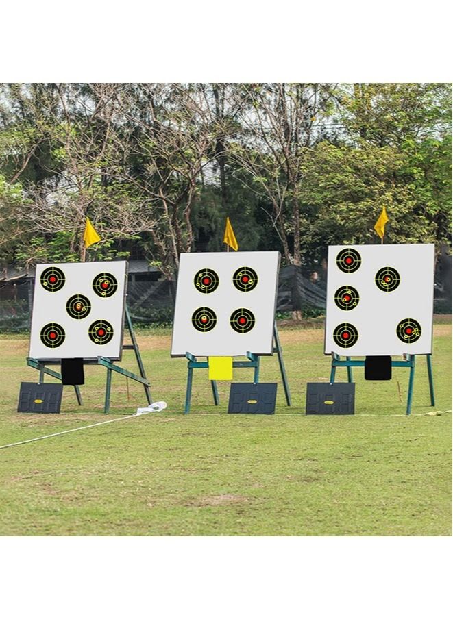 3 Inch Shooting Targets Splatter Paper Targets Self Adhesive Targets Stickers Round Fluorescent Yellow Reactive Targets for Pistol, Rifle, BB Gun, Airsoft Shooting Outdoor and Indoor  - Image 5