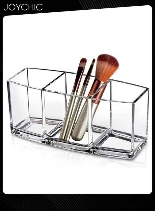 Joychic حامل فرش المكياج الأكريليكي - منظم وعلبة تخزين فرش المكياج الشفافة - Image 1