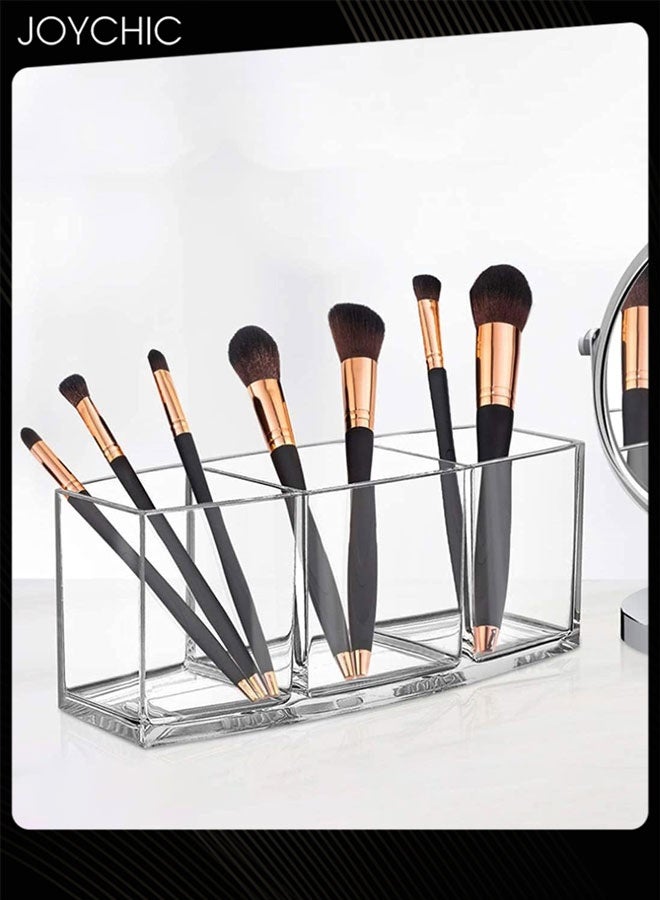 Joychic حامل فرش المكياج الأكريليكي - منظم وعلبة تخزين فرش المكياج الشفافة - Image 3