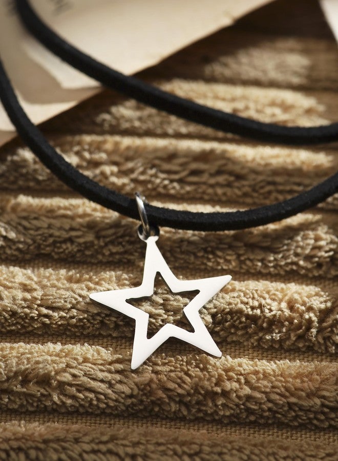 Sacina Gothic Boho Layered Star Choker Necklace, Black Choker, Boho Gothic Necklace, Christmas Jewelry Gift for Women - Image 5