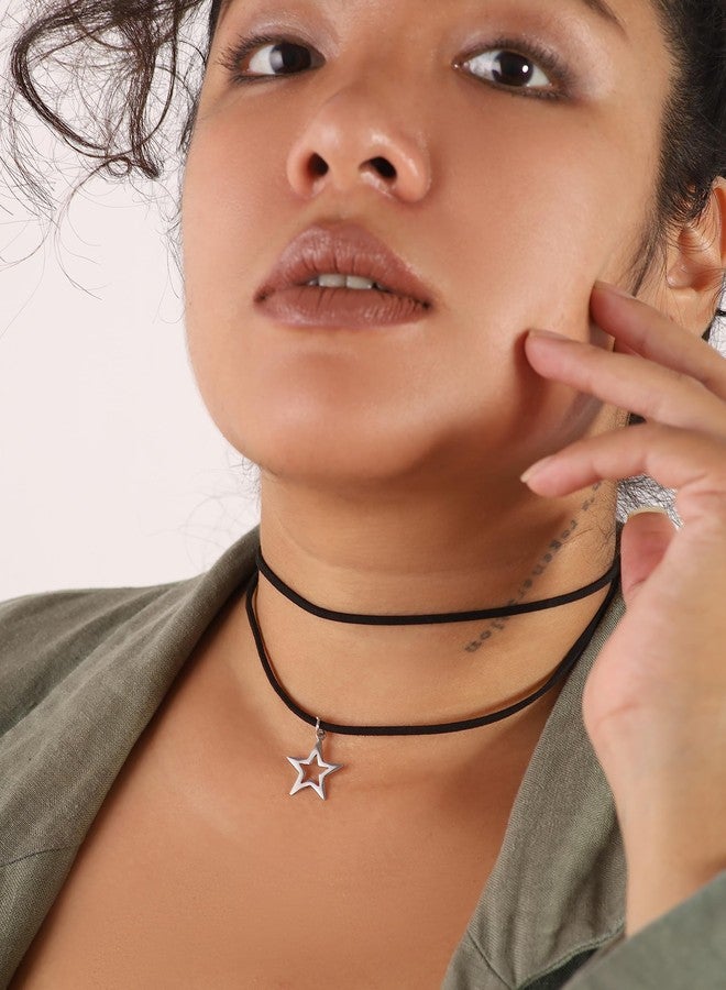 Sacina Gothic Boho Layered Star Choker Necklace, Black Choker, Boho Gothic Necklace, Christmas Jewelry Gift for Women - Image 3
