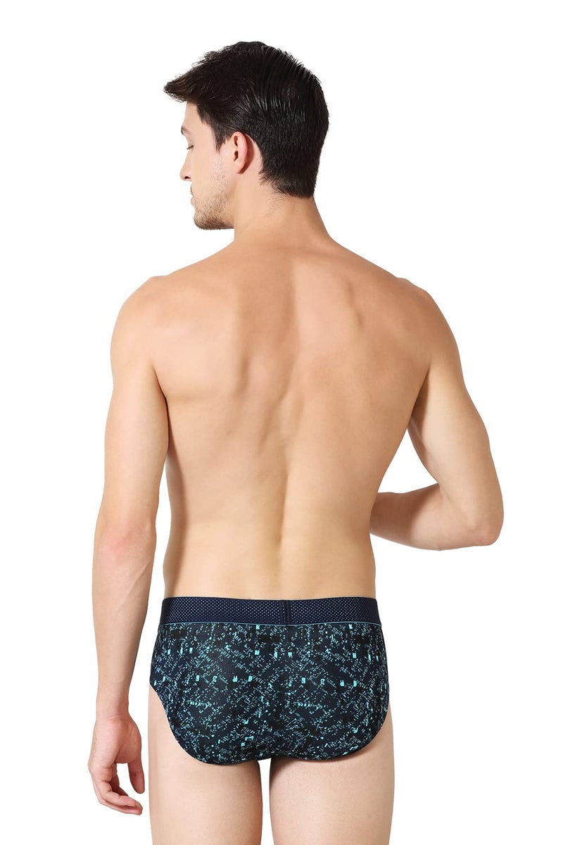 Van Heusen Men Breathable AIR Series Active Briefs - Polyamide Elastane - Swift Dry, 4-Way Stretch, Ultra Light Mesh_40008_Blue APM02_L - Image 3