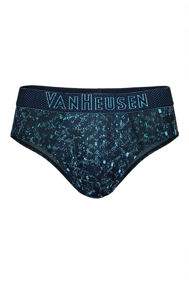 Van Heusen Men Breathable AIR Series Active Briefs - Polyamide Elastane - Swift Dry, 4-Way Stretch, Ultra Light Mesh_40008_Blue APM02_L - Image 4