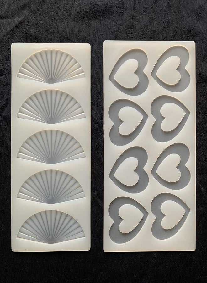 SHOAIB Cake Garnishing Chocolate Mould, Fan Shape, Trangle Shape and Different Shape Chocolate Mould, Pack of 3 Chocolate garnishing Sheet - Image 3