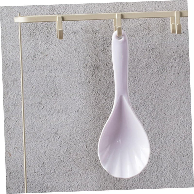 LABRIMP 2pcs Rice Spoon Non-stick Spoons Kitchen Accessories Rice Scoop Compact Rice Paddle Wear-resistant Rice Spatula Household Rice Spatula Department Store Pp Simple White - Image 4