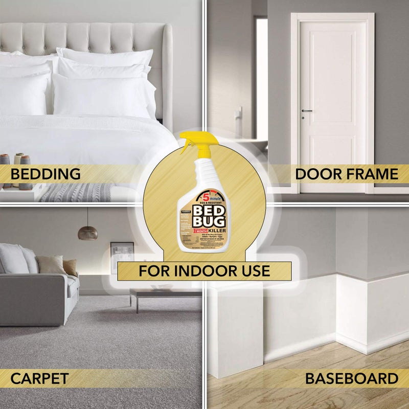 Harris 5 Minute Kill Time Bed Bug Killer Spray, Odorless and Non Staining Formula with Residual Protection (32oz) - Image 4