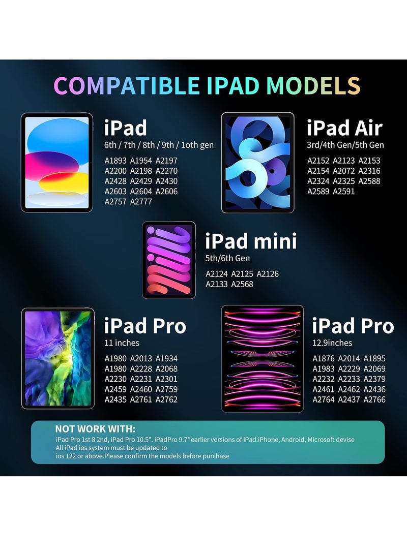 Generic - Stylus Pen for iPad 9 & 10th Generation with Palm Rejection, Active Pen Compatible with iPad 10/9/8/7/6th Generation, iPad Air 5/4/3rd Generation, iPad Pro 11 & 12.9 Inch, iPad Mini 6/5th Generation. - Image 1