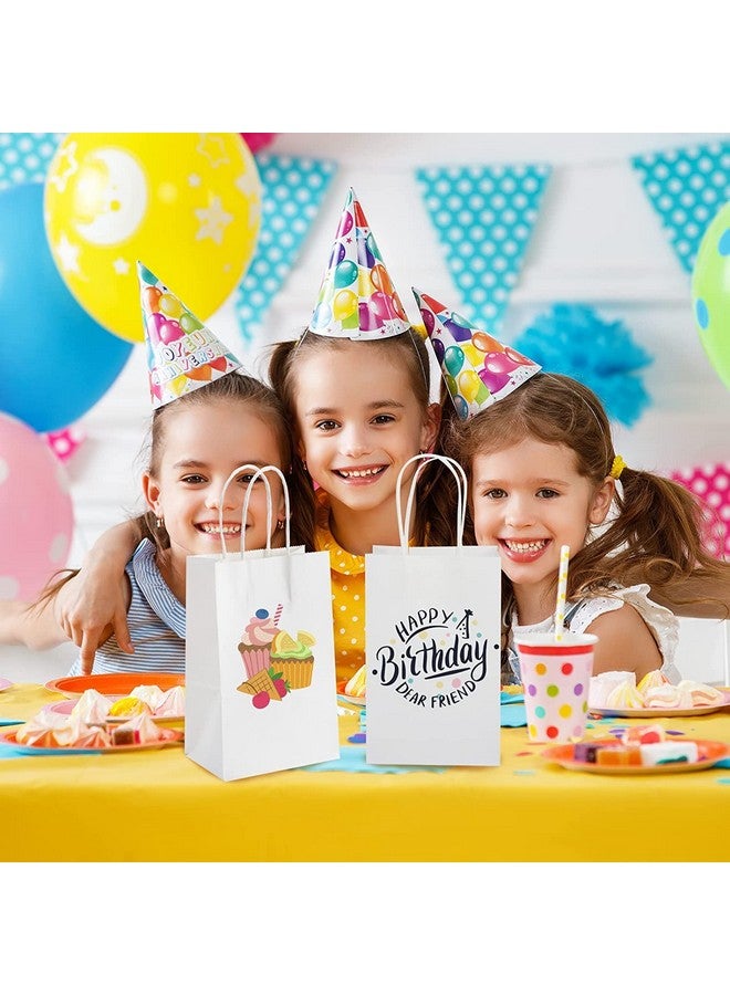 RanGit Bhumi® Kraft Paper Bags with Handles, White Small Return Gift Bags Bulk, Retail, Shopping, Birthday Wedding Party Favour, Merchandise Bags | Small Size: 7x3.5x8.5 inch WHITE (Pack of 25) - Image 3