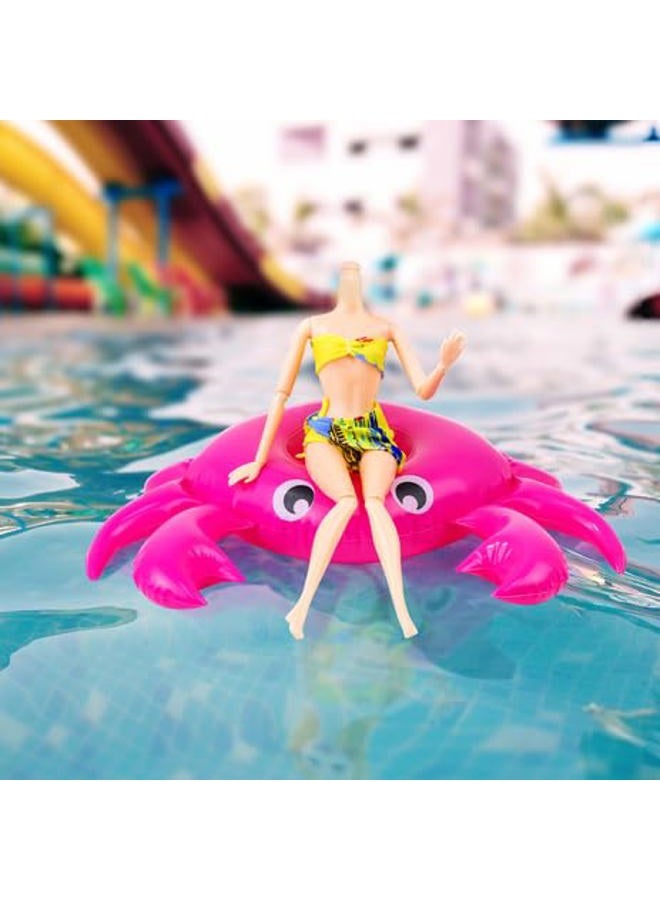 UNICORN ELEMENT 9 Pcs Cute 11.5 Inch Girl Doll Swim Accessories Set Swimming Pool Floaties Party Ring Inflatable Drink Holder for 11.5" Girl Dolls Pool Toys - Image 3