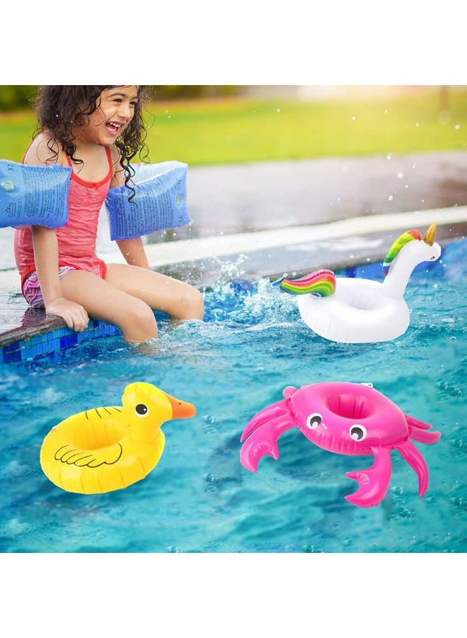 UNICORN ELEMENT 9 Pcs Cute 11.5 Inch Girl Doll Swim Accessories Set Swimming Pool Floaties Party Ring Inflatable Drink Holder for 11.5" Girl Dolls Pool Toys - Image 5