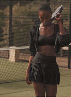 alo alo Pleated skirt Yoga high waist anti-slip tennis skirt pocket double non-slip solid color golf skirt  - Image 2