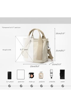 Skycare Skycare Canvas Tote Bag for Women,Small Tote Bag with Zipper Canvas Crossbody Bag Everything Tote Bag with Compartments  - Image 3