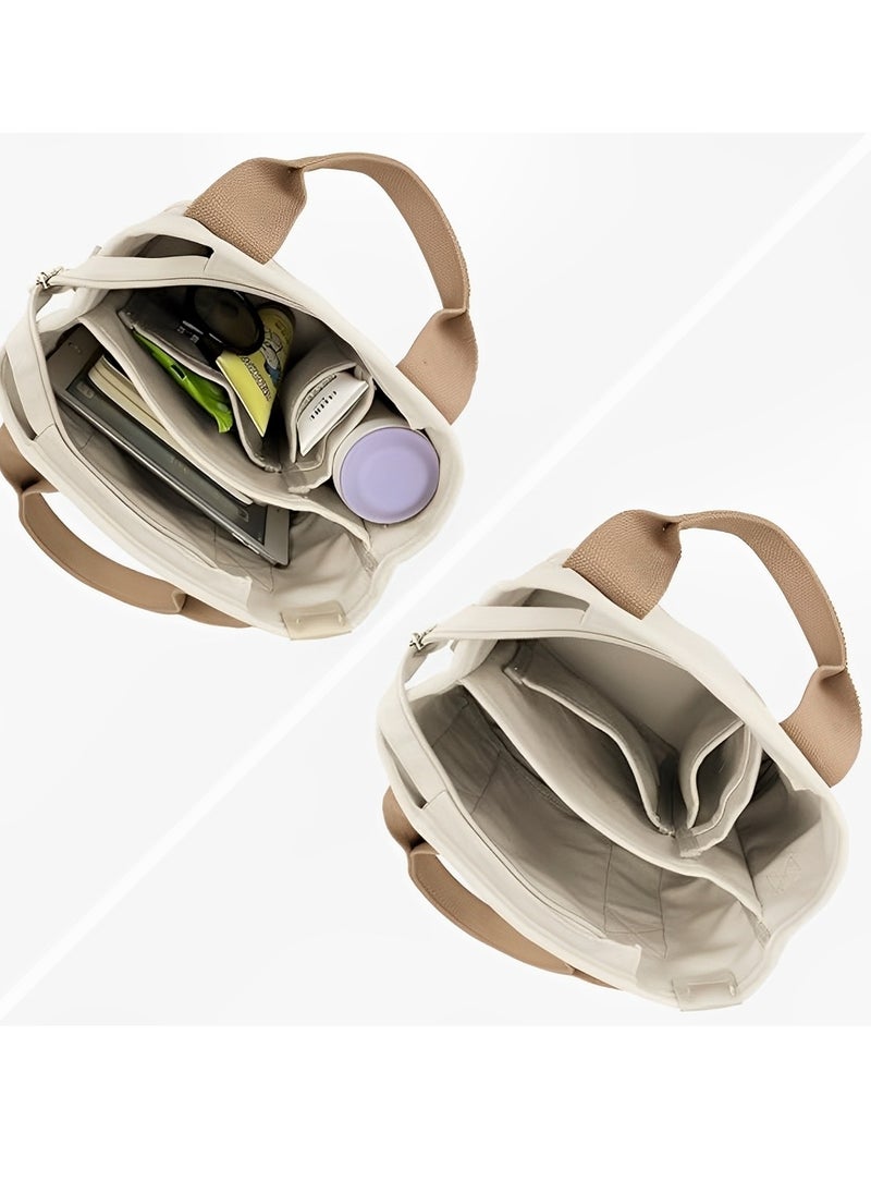 التمريض الجوي حقيبة حمل Skycare Canvas للنساء ، حقيبة حمل صغيرة مع حقيبة Crossbody قماشية سستة  - Image 4