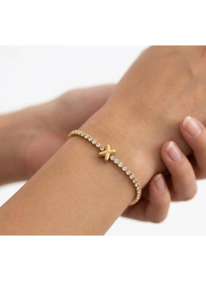Rovaux Letter X Initial Tennis Bracelet