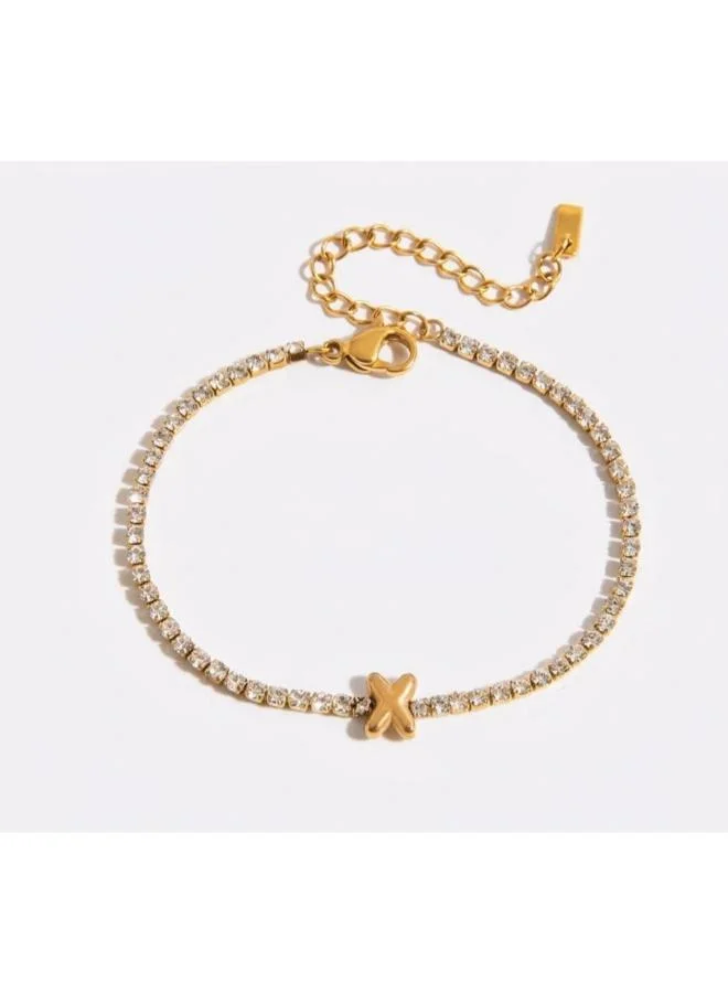 Rovaux Letter X Initial Tennis Bracelet