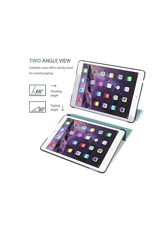 Procases Smart Case for iPad Air 2 (2014 Release), Ultra Slim Lightweight Stand Protective Case Shell with Translucent Frosted Back Cover for Apple iPad Air 2 (A1566 A1567) -Teal - Image 5
