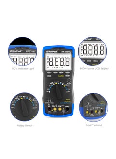 HoldPeak Digital Multimeter 6000 Counts Auto Range overload protection MultiMeter Black/Blue  - Image 3