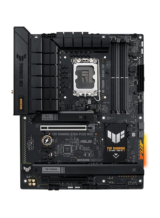 ASUS TUF GAMING B760-PLUS WIFI D4 LGA1700 ATX Motherboard, Intel B760 Chipset, 4xDIMM Slots, 128 GB Max Memory, SATA 6 Gbps, PCIe 5.0, WIFI-6E, HDMI/DisplayPort , USB Gen 2 Type-C Black - Image 3