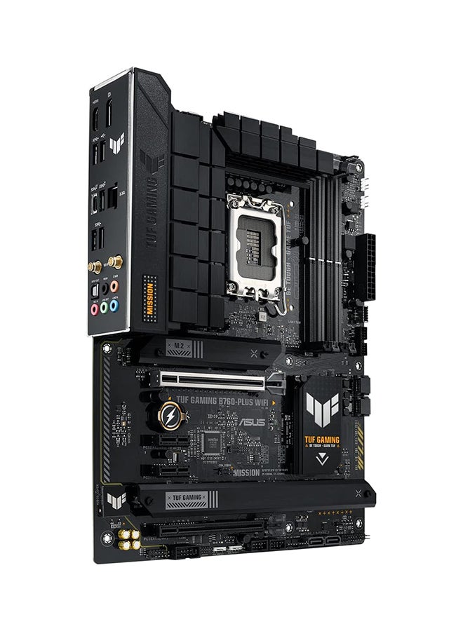 ASUS TUF GAMING B760-PLUS WIFI D4 LGA1700 ATX Motherboard, Intel B760 Chipset, 4xDIMM Slots, 128 GB Max Memory, SATA 6 Gbps, PCIe 5.0, WIFI-6E, HDMI/DisplayPort , USB Gen 2 Type-C Black - Image 5