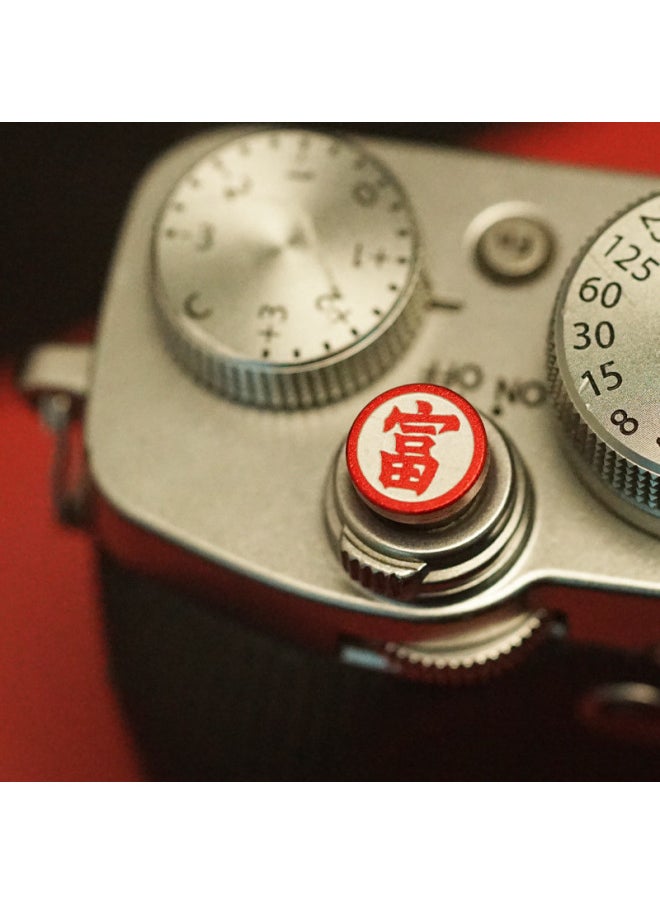 Generic For Fuji X100vi/XT5/30 Second Generation 20 Shutter Button XT4 Nikon ZF Leica Q3 Shutter Key Cap-Color:Rich Letter Red Bottom With Thread  - Image 1