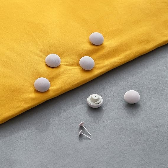 DANSR DANSR Duvet Clips Mushroom Cover Pins Cotton Quilt Fixer Duvet Fasteners Grippers Anti-Movement | One Key to Unlock Duvet Clips Fasteners Pin Fasteners for Quilt Blanket Cushions Curtains (Grey) 4  - Image 4