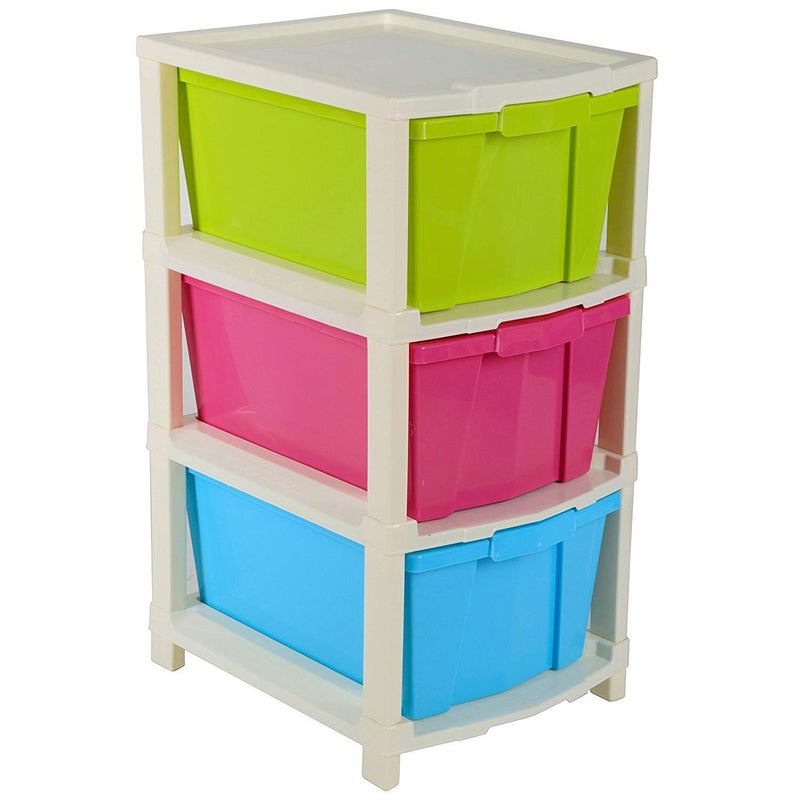 Primelife Plastic Multipurpose Storage Modular Drawer with Large Space and AntiSlip Shoes Multicolour 3 XL Small - Image 3