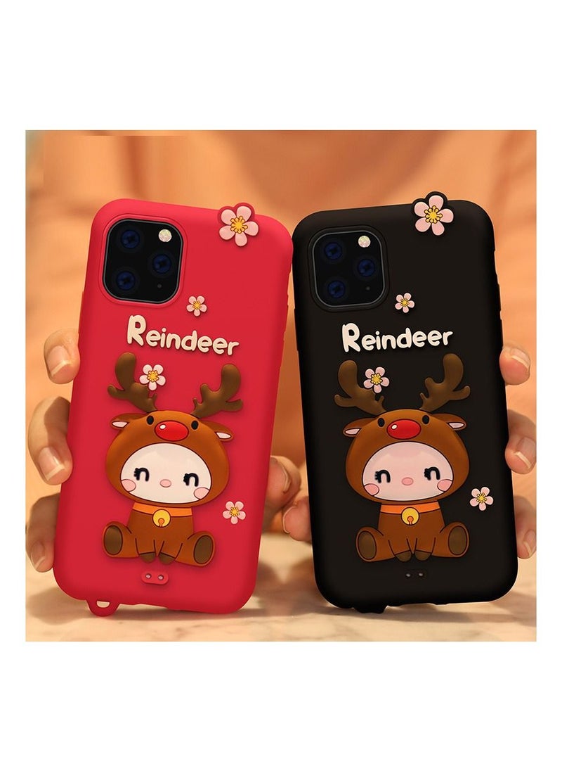 NIBEMINENT - Cartoon Pattern Silicone Protective Case Cover for Apple iPhone 12/13 Series - Image 1