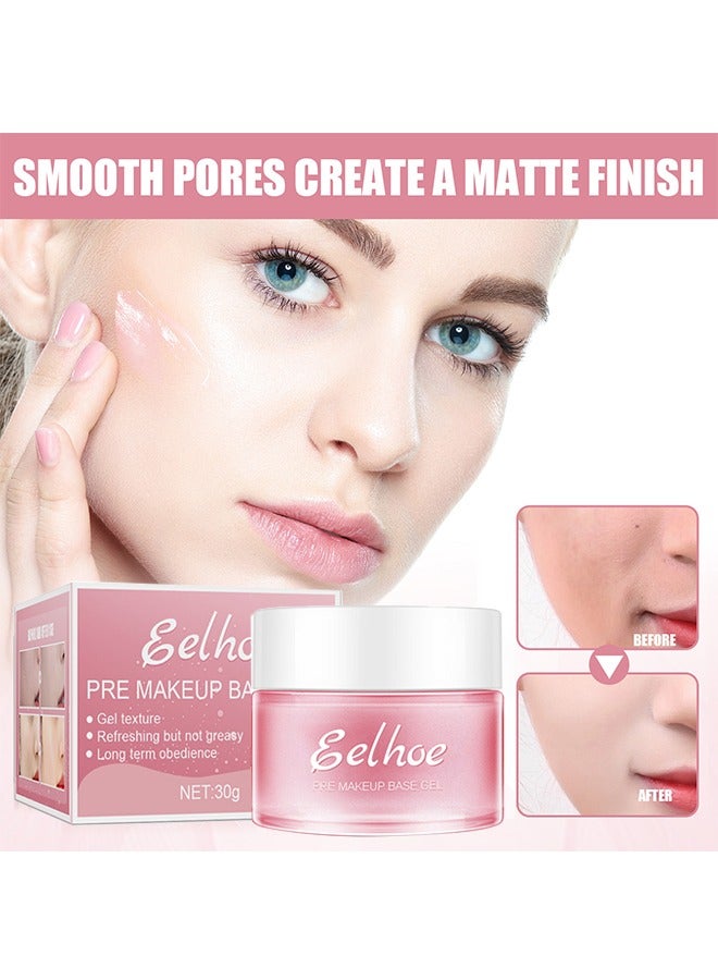 إيلهو جل أساسي للمكياج ، مكياج الوجه التمهيدي المرطب للبشرة الجافة أو الدهنية ، مسام الحرير وتقليل التجاعيد ، تركيبة جل خالية من السيليكون والزيوت مع تأثير تبريد (30 جم) - Image 1