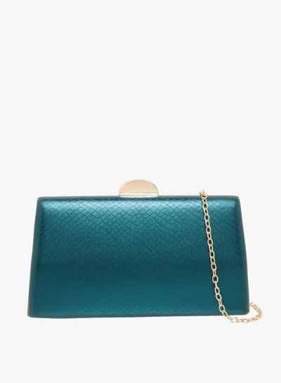 Flora Bella By Shoexpress Women Textured Clutch with Flap Closure and Chain Strap