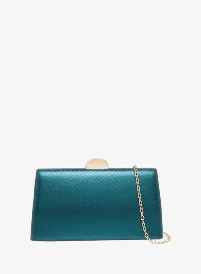 Flora Bella By Shoexpress Women Textured Clutch with Flap Closure and Chain Strap Ramadan Collection