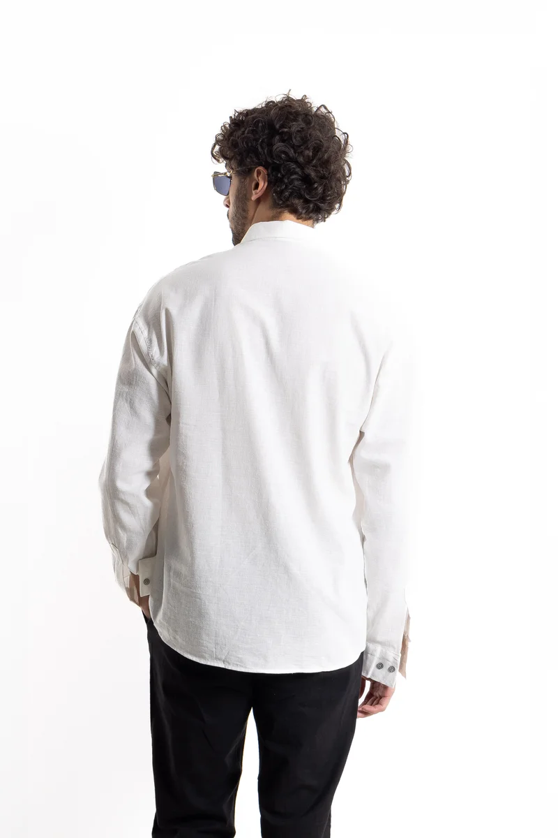 SHAPES LINEN BLEND OVERSIZED SHIRT