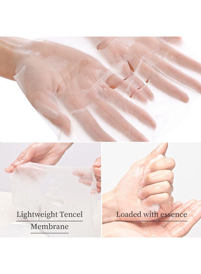 SADOER 5PCS Facial Sheet Mask Organic Face Mask Essence Moisturizing Collection Hydrating Moisturizing Brightening and Soothing (Hyaluronic acid) - Image 5