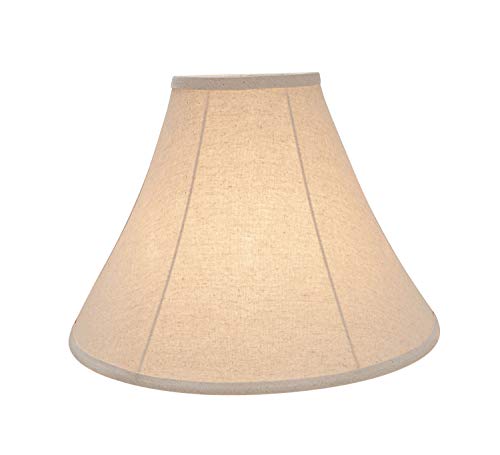 Aspen Creative 38003 Transitional Bell Shape Spider Construction Lamp Shade in Cream & Set of 1, 16" wide (6" x 16" x 12"), Collapsible - Image 3