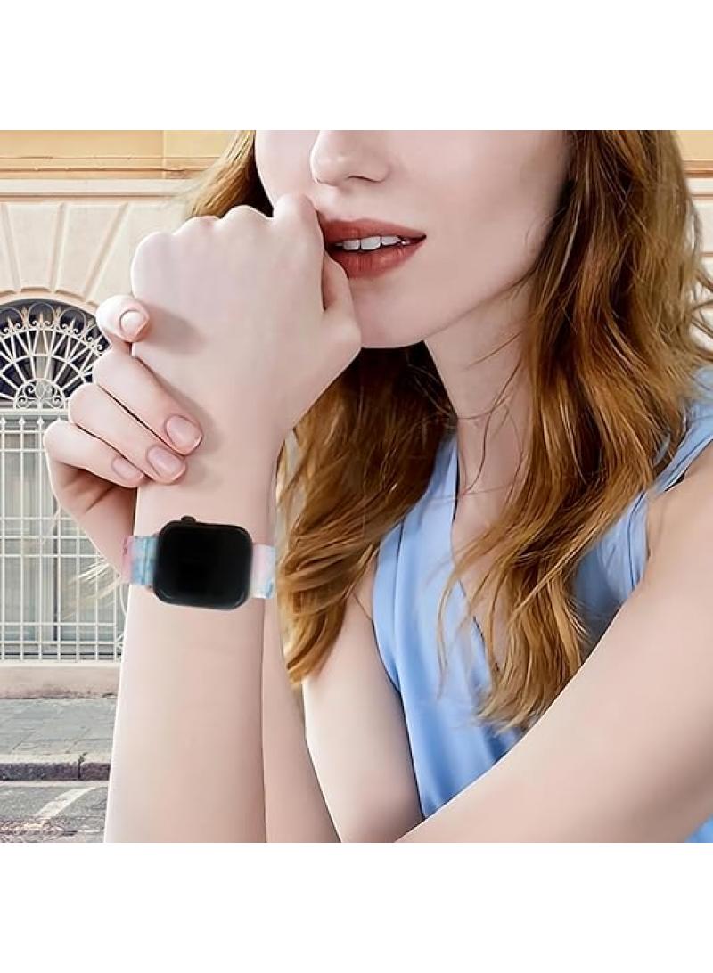 Y&D Applies To Iphone Watch 38/40/41mm Woven Nylon Plain Painted Strap  - Image 2