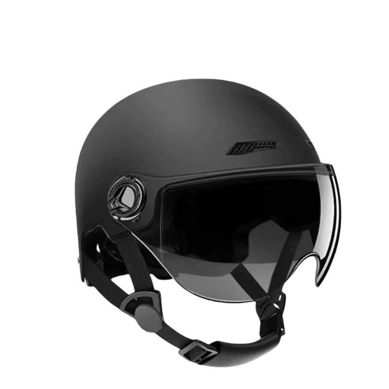 3C Certified Electric Car Motorcycle Helmet Female Summer Helmet Male GB Battery Four Seasons Universal Electric Car HelmetBlack - Image 2