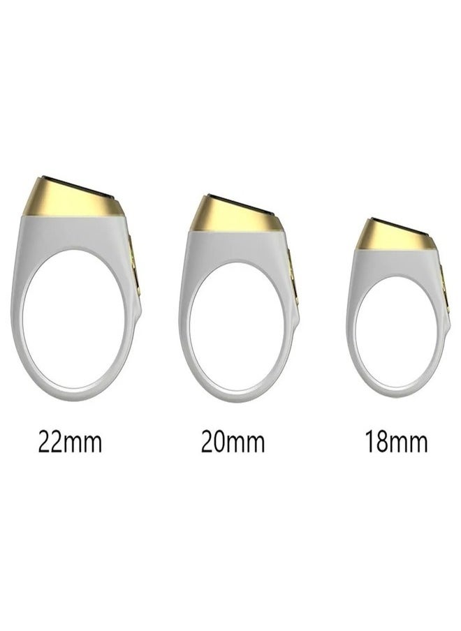 iQIBLA iQIBLA Smart Tasbih Zikr Ring white (18mm) – Waterproof Islamic Prayer Ring with OLED Display, Bluetooth Connectivity, Tasbih Counter, Qibla Direction & Prayer Time Reminders  - Image 2