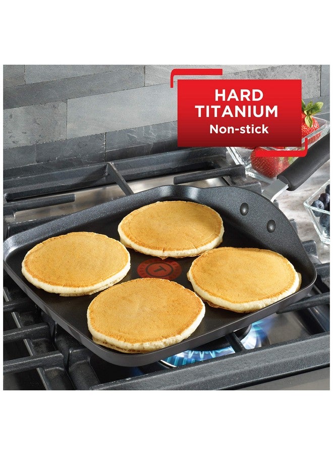 T-fal تيفال ألتيميت هارد أنودايزد غير لاصق مقلاة 10.25 بوصة آمنة للفرن والشواية 500 فهرنهايت أدوات الطهي، أواني ومقالي، آمنة في غسالة الصحون رمادي - Image 2