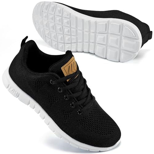 FUDYNMALC Womens Sneakers Tennis Shoes Fashion Lightweight Non Slip Footwear for Walking Casual Travel Black - Image 1