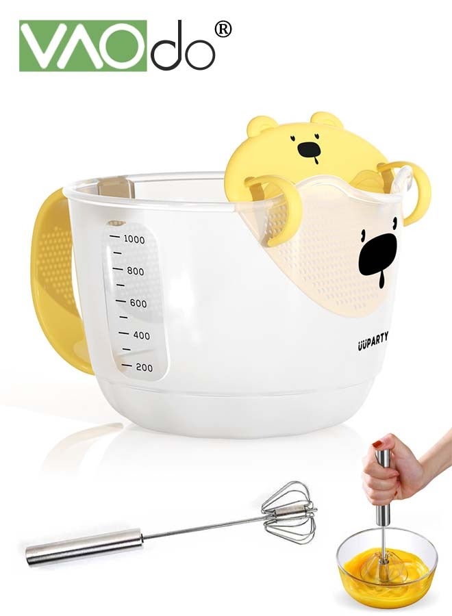 فاو دو كوب قياس مع فلتر وخفاقة بيض نصف آلية للخبز والطهي وخلط السلطات وغسالة الأطباق والفريزر - Image 1