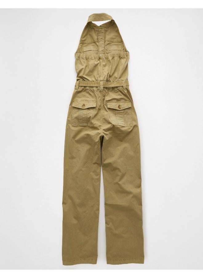 American Eagle AE Collared Halter Jumpsuit  - Image 4