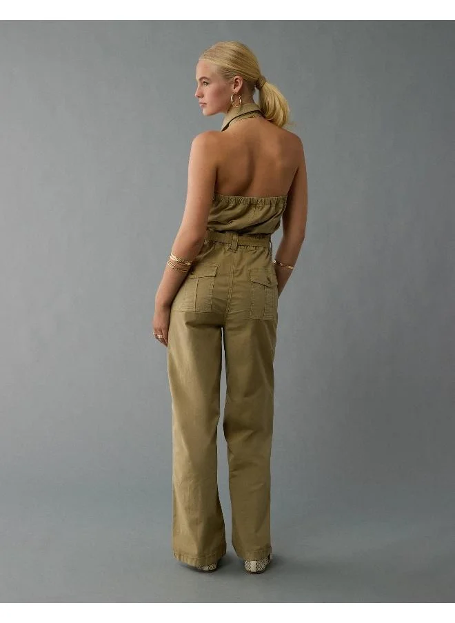 American Eagle AE Collared Halter Jumpsuit