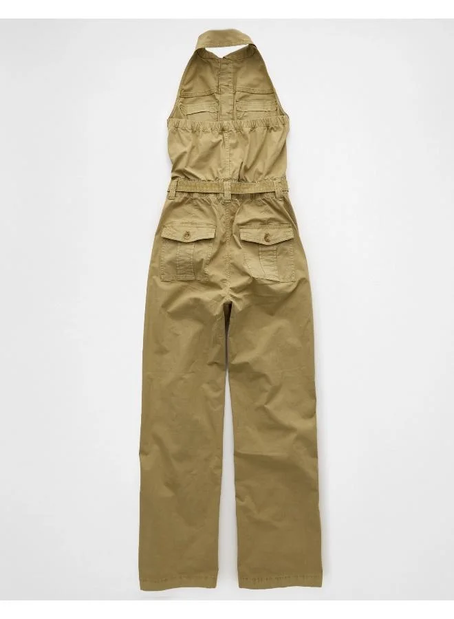 امريكان ايجل AE Collared Halter Jumpsuit