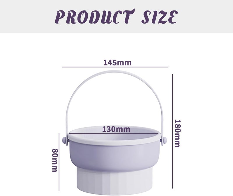 Rexez 3 In 1 Silicone Makeup Brush Cleaner Bowl with Brush Drying Holder Cleaning Mat Makeup Brush Scrubber for Brush Makeup Sponge Powder Puff MultiColor - Image 4