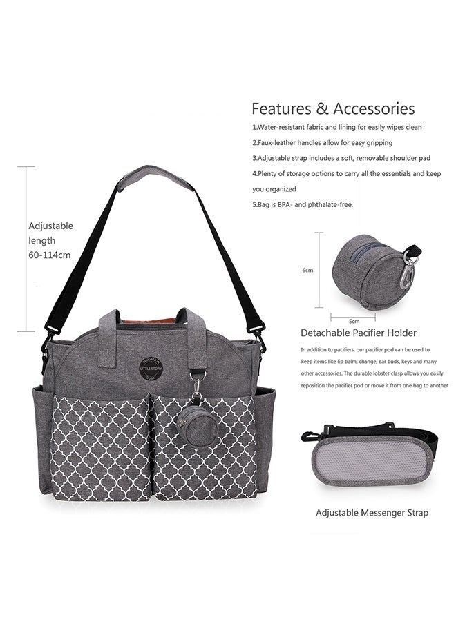 TEKNUM - Reversible Look At Me Stroller - Black With Signature Diaper Bag - Grey - Image 1