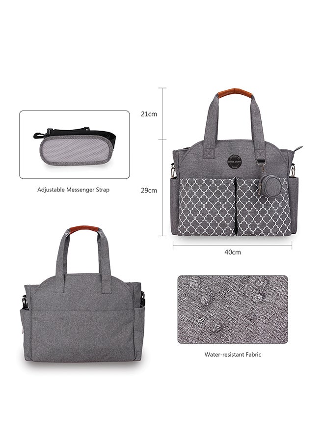 TEKNUM - Reversible Look At Me Stroller - Black With Signature Diaper Bag - Grey - Image 1