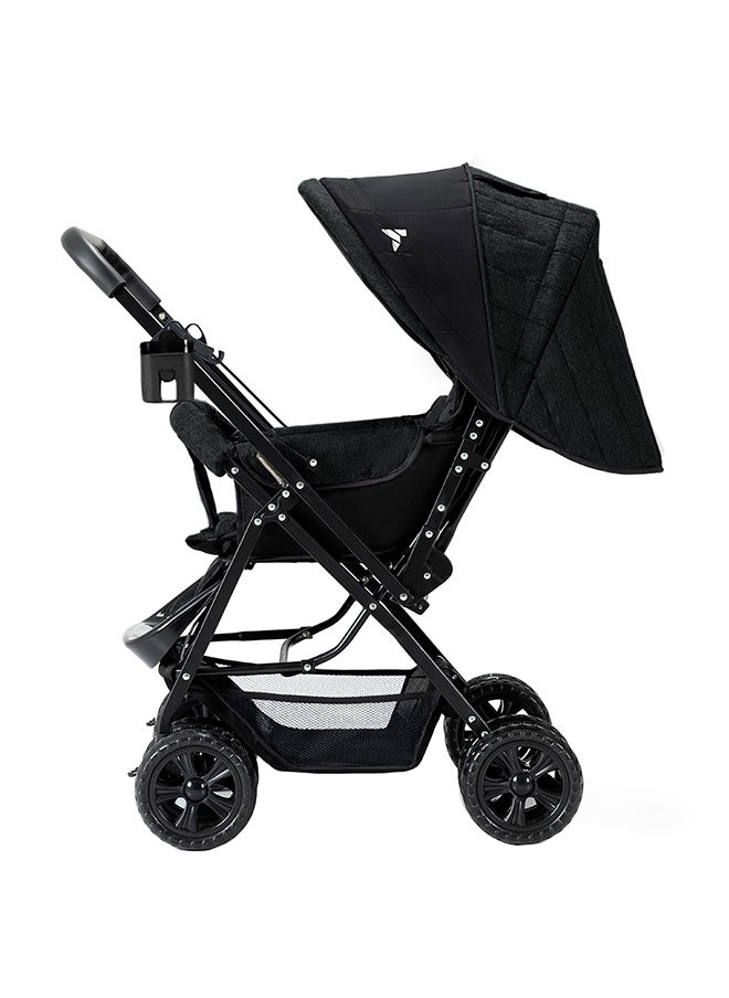 TEKNUM - Reversible Look At Me Stroller - Black With Signature Diaper Bag - Grey - Image 1